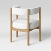 Kenova Upholstered Dining Chair with Wood Dowel Legs Cream - Threshold™: Mid-Century Modern, Polyester, Rubberwood - 4 of 4