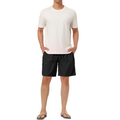 TATT 21 Men's Summer Holiday Beach Drawstring Waist Surfing Mesh Lining Swim Shorts Black 28 — фото 2