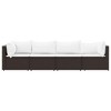 vidaXL Stylish Brown PE Rattan Outdoor Patio Lounge Set - Weather-Resistant, Easy to Assemble, Flexible Garden Furniture with Comfortable Cushions - 3 of 4