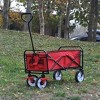 VYNXARIA Folding Wagon Garden Shopping Beach Cart (Red) - 2 of 4