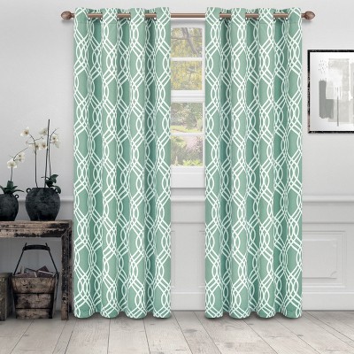 Ribbon Geometric Blackout 2-Piece Curtain Panel Set, Sun-Blocking, Thick, Versatile, and Wrinkle-Resistant by Blue Nile Mills