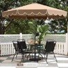 Costway 10 FT Patio Umbrella with Crank Tilt Adjustment Ruffles Vented Top 8 Ribs Beige/Brown/Gray/Blue/Red - 4 of 4