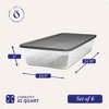 Homz 41-Quart Plastic Multipurpose Stackable Storage Container Bins with Gray Latching Lid for Home and Office Organization, Clear (6 Pack) - 4 of 4