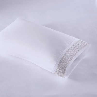 Madison Park 4pc Embroidered Microfiber Sheet Set