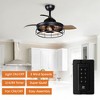 Parrot Uncle 36" Modern Black Bladeless Fandeliers with Light and Remote - 4 of 4
