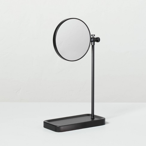 Two Sided Vanity Mirror With Tray Base, Conair Touch Control Black Matte Double Sided Mirror Test