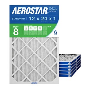 Aerostar AC Furnace Air Filter - Dust - MERV 8 - Box of 6 - 1 of 4