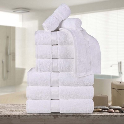 Premium Cotton 800 Gsm Heavyweight Plush Luxury 9 Piece Bathroom Towel Set,  Toast - Blue Nile Mills : Target