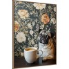 Amanti Art The Latte Loving Pug by Mowzu  Framed Canvas Wall Art - 2 of 4