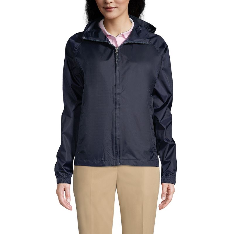 Lands' End School Uniform Women's Packable Rain Jacket, 3 of 6