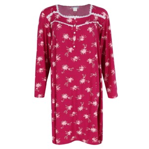 Elegant Emily Women's  Floral Lace Long Sleeve Sleep Gown - 1 of 4