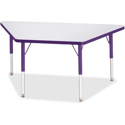 Jonti-Craft Berries Elementary Height Prism Edge Trapezoid Table (24 x 48) in Purple