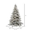 Vickerman Flocked Utica Fir Artificial Christmas Tree - 3 of 4