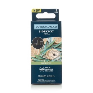 Yankee Candle 2pk Sidekick Car Air Fresheners Universal Refill Sage and Citrus - 1 of 2