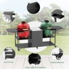 Heavy-Duty Outdoor Grill Cart with Stainless Steel Countertop, Ample Storage, Compatible with Green Egg, Kamado Joe 18" and Other Ceramic Grills - 4 of 4