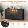 Jojoka 8 Dresser TV Stand with Power Outlet & LED Light, 47'' Wide TV Stand with 8 Deep Drawers for Bedroom - 4 of 4