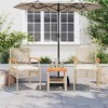 vidaXL 3 Piece Bistro Set with Cushions Beige Poly Rattan Acacia Wood - 3 of 4