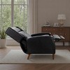 Art Leon Mid-century Recliner, Faux Leather Lounge Chair with Wood Chair Legs - 4 of 4