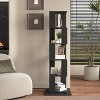 KWPZQEB Bookshelf, Rotating Bookshelves, Home Office Bookcase Shelf Storage Organizer, Free Standing Storage Shelving Unit for Living Room, Bedroom - 2 of 4