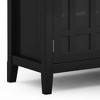 53" Solid Wood Tall Wide TV Media Stand with Handcrafted Finish, Cord Management, and Tempered Glass Doors for Living Room and Bedroom - 3 of 4