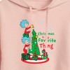 Women's - Dr. Seuss - Christmas Is A Family Thing Cropped Graphic Hoodie - 2 of 4