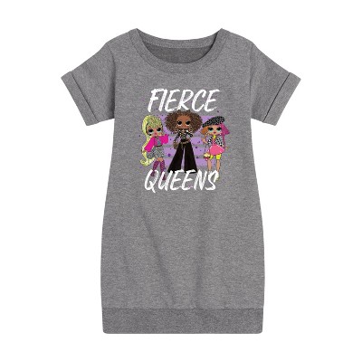 - LOL Surprise! - Fierce Queens Graphic Short Sleeve Fleece Dress