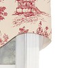 Naomi Regal Oriental Motive 3" Rod Pocket Valance 50" x 17" Red by RLF Home - 2 of 3