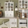 FUFU&GAGA Large Combo Storage Cabinet Glass Door Display Cabinet Combined Cabinet Organiser - 3 of 4