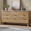 Fluted Dresser for Bedroom with 9 Deep Drawers, 60.6 in Wide Modern Chest of Drawers - 2 of 4