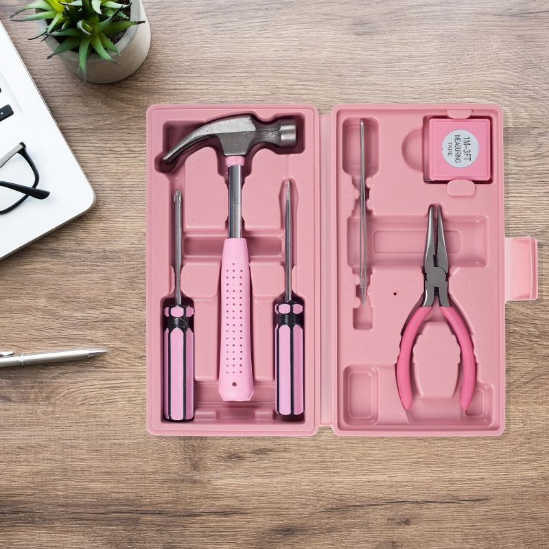 Fleming Supply Household Tool Kit 9pc - Pink, 2 of 10