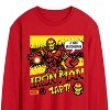Men's - Marvel - Iron Man 8 Bit Pixelated Long Sleeve Graphic T-Shirt - 2 of 3