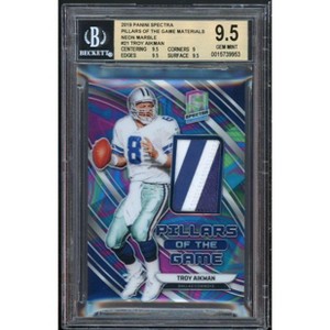 Troy Aikman 2019 Panini Spectra Pillars the Game Neon Marble #21 (# 3/4) BGS 9.5 - 1 of 2