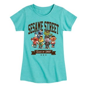 Girls' - Sesame Street - Class Of 1969 Fitted Short Sleeve Graphic T-Shirt - 1 of 4