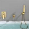 Cobbe Bathtub Shower Faucet Set with Handheld Shower Bathtub Faucet and 59-Inch Hose Single Handle Wall Mounted Shower System Brushed Gold - 4 of 4