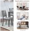 Sapphtopaz Farmhouse Simple Wooden Dining Chairs Set of 4, Side Accent Chairs Kitchen Chairs with Padded Seat for Dining Room, Kitchen - 4 of 4
