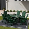 WestinTrends 7 Piece Outdoor Patio Dining Table and Modern Adirondack Armchair Set - 2 of 2