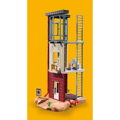 playmobil cable excavator with building section
