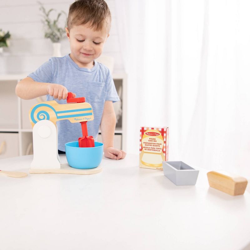 Melissa &#38; Doug Wooden Make-a-Cake Mixer Set (11pc) - Play Food and Kitchen Accessories, 6 of 17