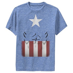 Boy's Marvel Captain America Body Performance Tee - 1 of 4
