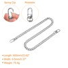 Unique Bargains Shoulder Bag Handbag DIY Accessories Iron Flat Chain Strap Silver Tone 24" - 2 of 3