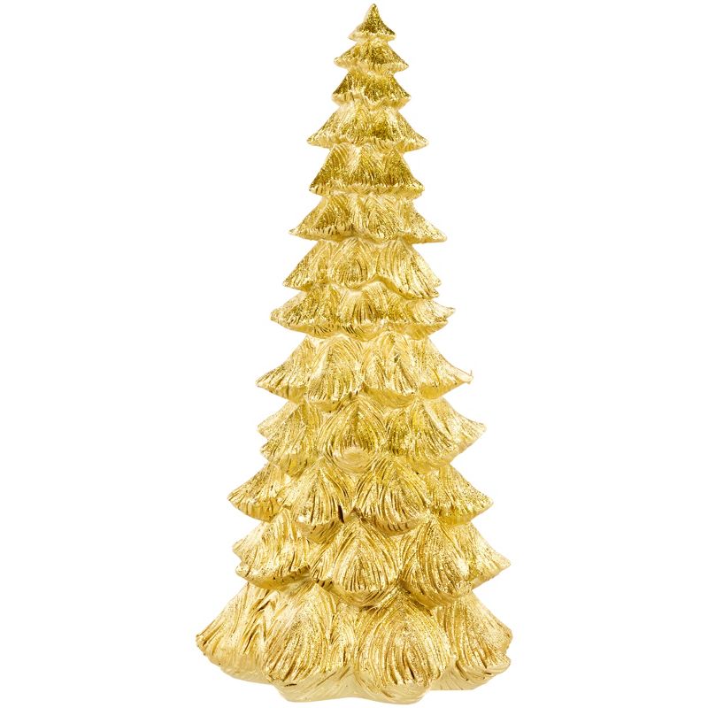 Northlight 12.5" Metallic Gold Woodland Tree Christmas Decoration, 1 of 6