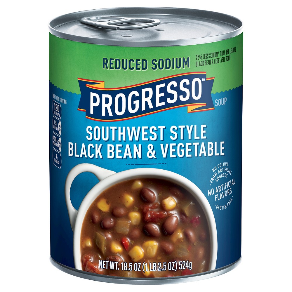 UPC 041196458930 product image for Progresso Heart Healthy Southwest Style Black Bean & Vegetable Soup 18.5 oz | upcitemdb.com