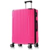 Vynxaria 3-Piece 20/24/28" Travel Luggage Set Rose Red ABS Expandable with Double Spinner Wheels TSA Lock - 2 of 4