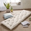 Vynxaria 27"x74" Ivory Poly Chenille Lounge Floor Pillow Cushion - Comfort on the Go - 2 of 4
