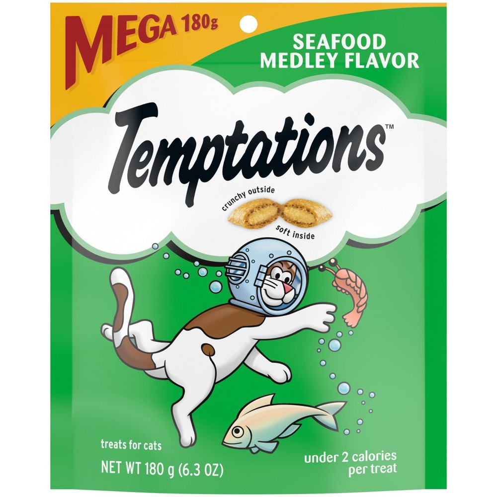 Photos - Cat Food Temptations Seafood Medley Crunchy Cat Treats - 6.3oz 
