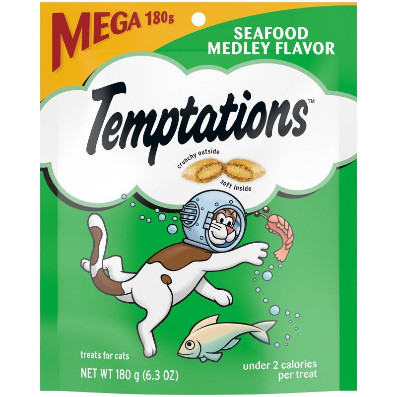 Temptations Seafood Medley Flavor Crunchy Cat Treats, 1 of 14
