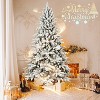NicBex 5ft Snow Flocked Artificial Christmas Tree Hinged Full Tree with Metal Stand for Home and Office - 2 of 4