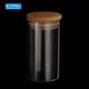 Unique Bargains Kitchen Food Storage Glass Jar with Airtight Bamboo Lid 2 Pcs - 3 of 4