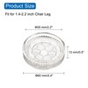 Unique Bargains Rubber Non-Slip Round Cups Chair Leg Furniture Floor Pads 8 Pcs - 2 of 3