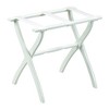 HomeRoots White Folding Luggage Rack With White Straps - 4 of 4